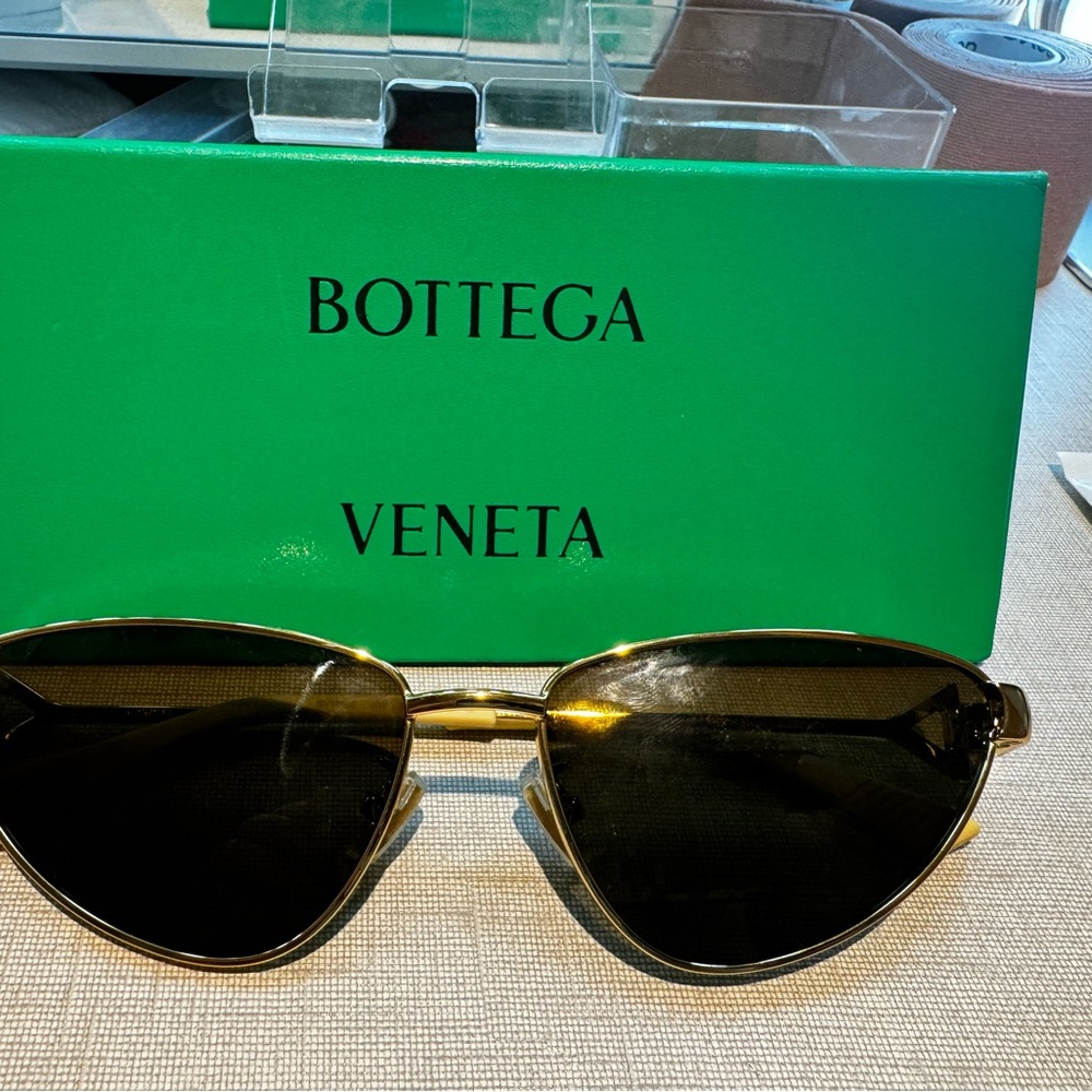 Bottega Veneta Gold Sunglasses